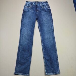 Silver Jeans Avery Straight High Rise Dark Wash Denim L94443EPX314 W28 L31